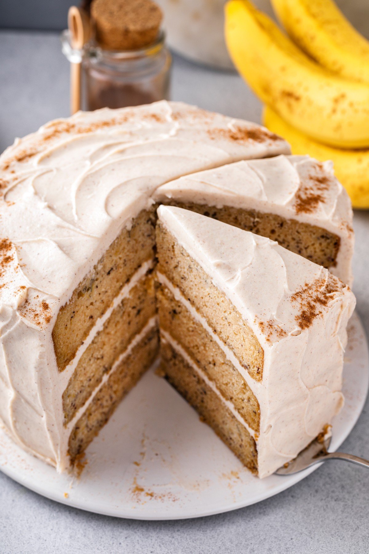The BEST Banana Cake Recipe with Cream Cheese Frosting