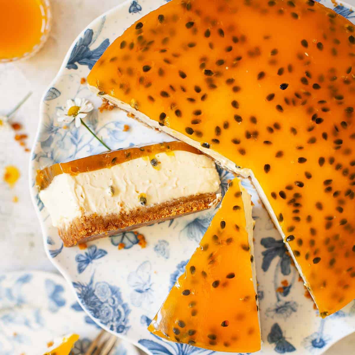 Passionfruit Cheesecake (No-bake) - Little Sugar Snaps