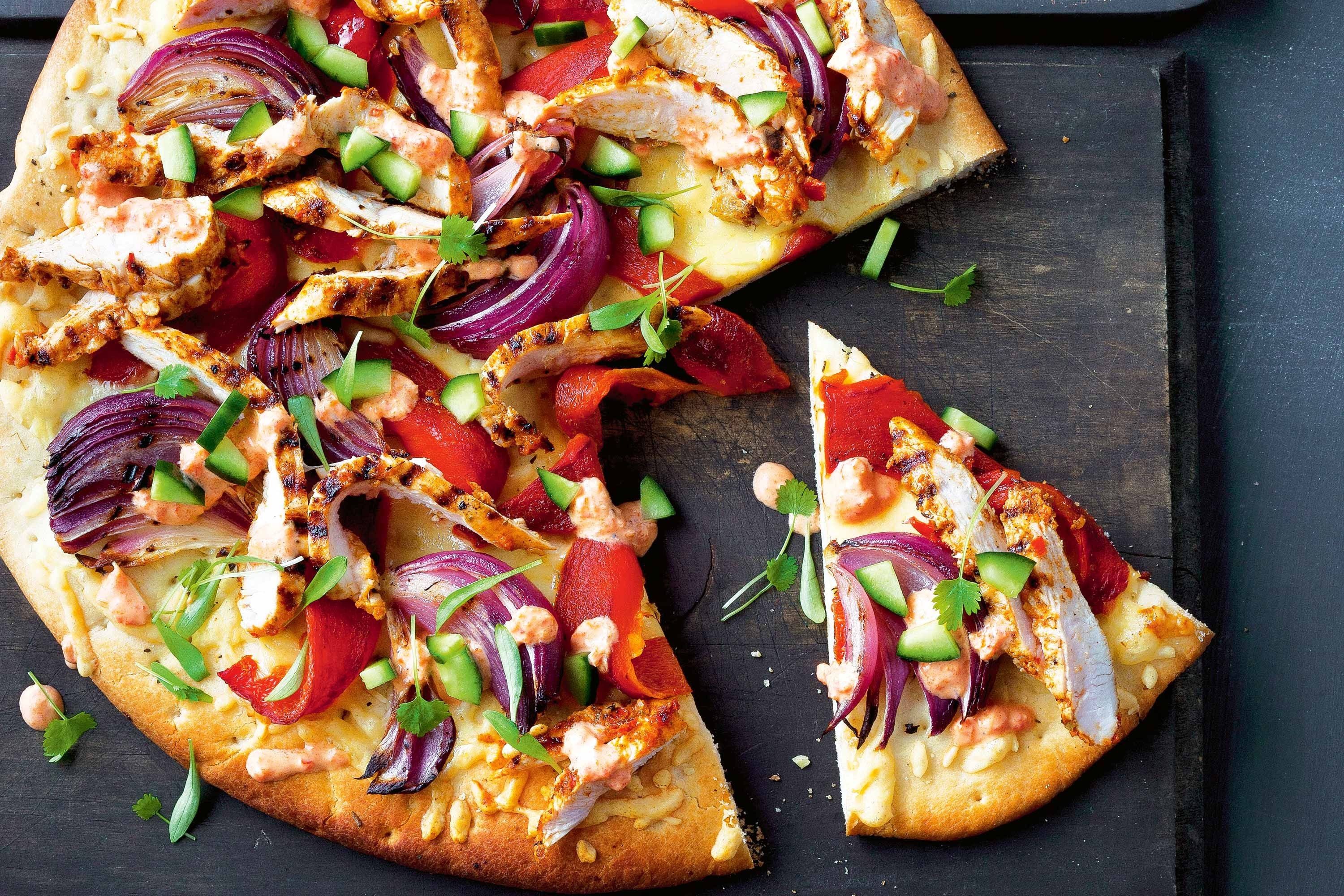 Peri peri barbecue chicken pizza