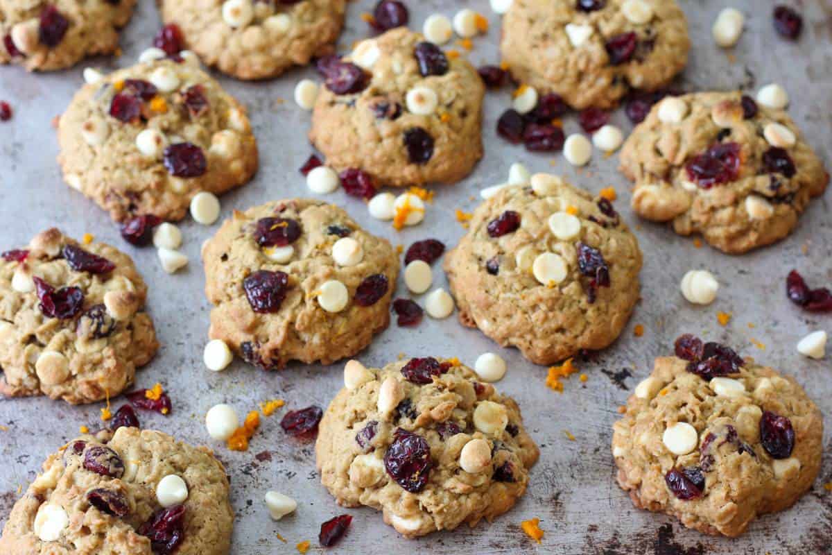 White Chocolate Cranberry Oatmeal Cookies | Baker Bettie