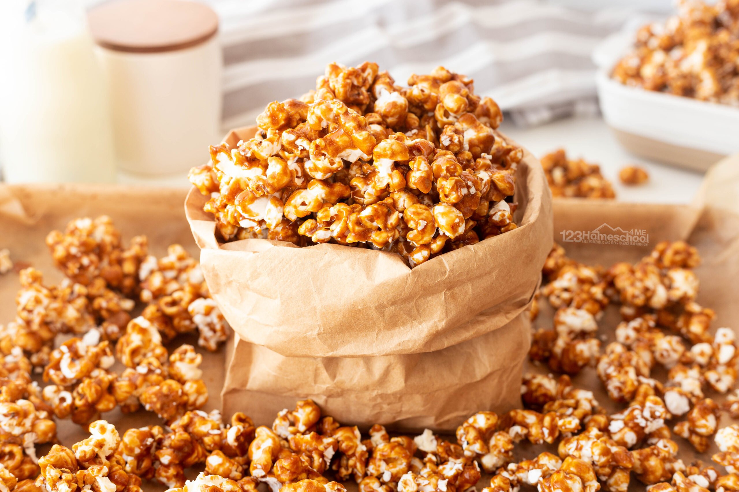 EASY, Homemade Oven Baked Carmel Popcorn Recipe