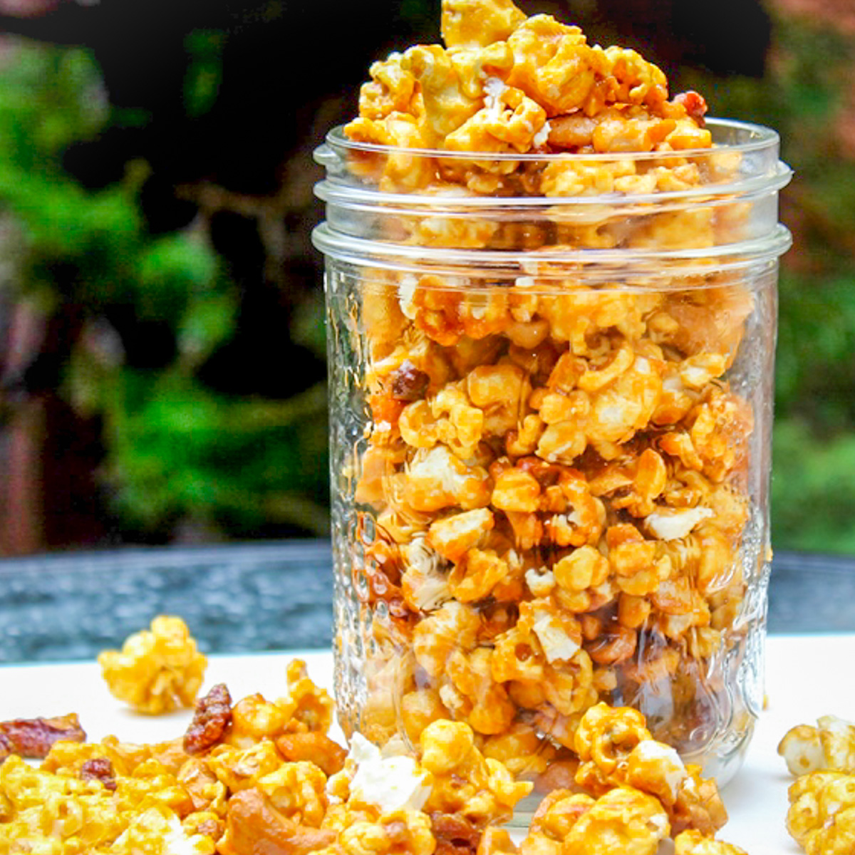 Best Salted Caramel Popcorn With Nuts - Two Kooks In The Kitchen