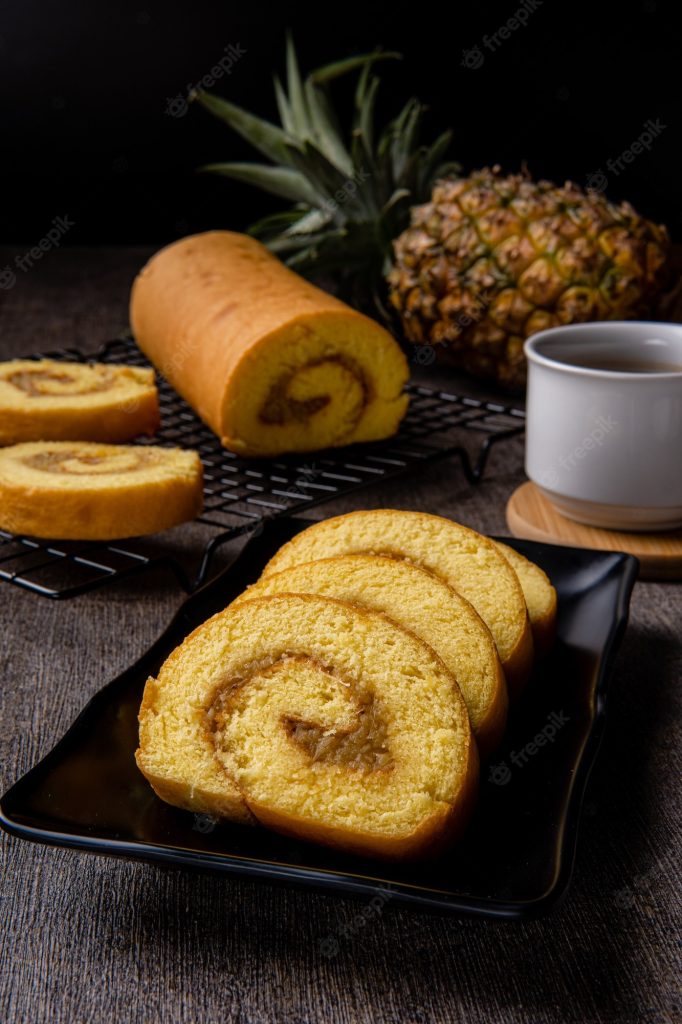 Tropical Elegance: Pineapple Swiss Roll Unveiled